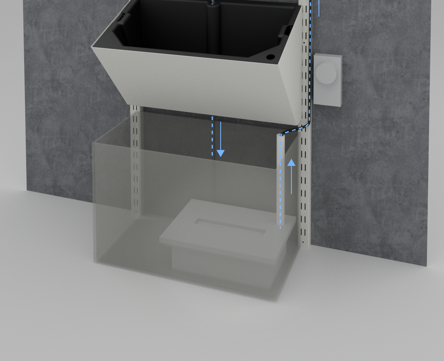 Selvvanningstank for nedgraving